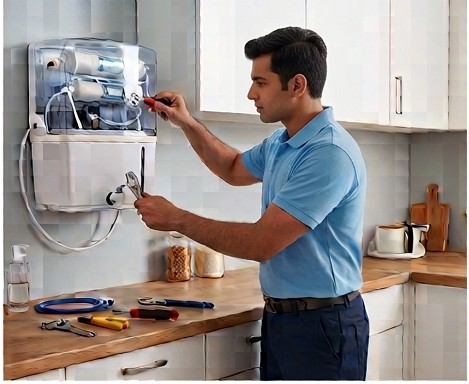 RO service technician at work